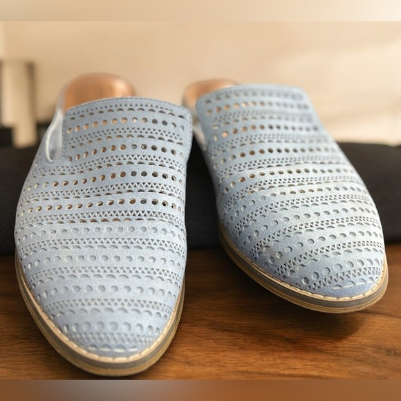 2 for $30 🌟 Indigo Rd Mules light blue and Carmel brown size 8.5 women’s mule - Picture 4 of 9